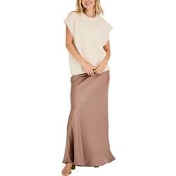 A-View Emily Maxi Skirt - Light Brown
