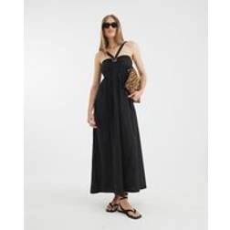 River Island Womens Black Sleeveless Halter Neck Maxi Dress - 8