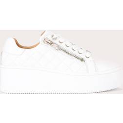 Carvela Connected Leather Chunky Laceless Trainers - White