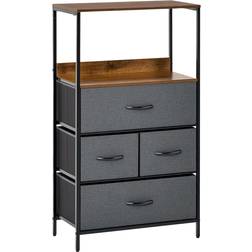 Homcom Storage Unit Black Chest of Drawer 58x103.1cm