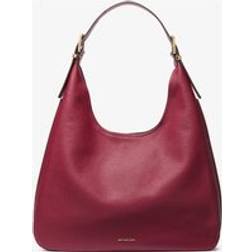 Michael Kors Large Pebbled Leather Hobo Shoulder Bag - Purple
