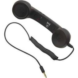 Retro Headset Telephone Receiver 3.5mm Black