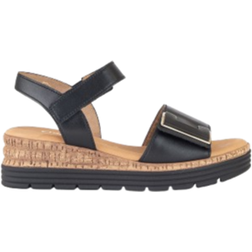 Gabor Shout Wedge Heel Sandals - Black