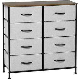 Homcom Industrial Bedroom Dresser Grey Chest of Drawer 80x62.5cm