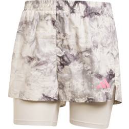 adidas Own The Run Spray Dye 2-in-1 Shorts - Orbit Grey