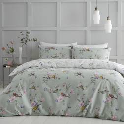 Catherine Lansfield Songbird Reversible Duvet Cover Green (230x220cm)