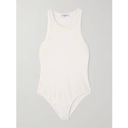 Alaïa Ribbed Sleeveless Bodysuit - Blanc Casse