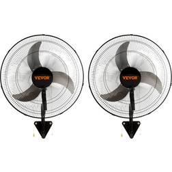 VEVOR GYBGSFS2JT20XQYKAV1 20 in Oscillating 3-Speed High Velocity Max 4000 CFM Industrial Wall Fan 2 Piece