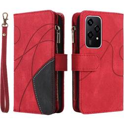 GANGXUN Case for Honor 200 Lite 5G Two-color Stitching Zipper Wallet