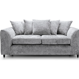Furniture 786 Keria Chenille Silver Sofa 190cm 3 Seater