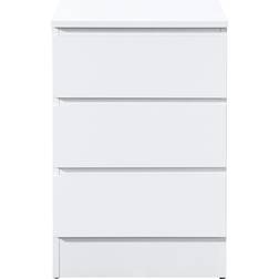 Birlea Oslo Nightstand White Bedside Table 40x40cm
