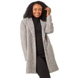 Roman Petite Textured Boucle Coat - Light Pink