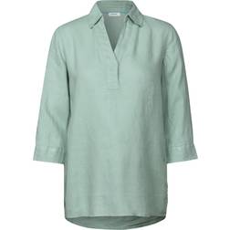 Cecil Damen Leinen-Longbluse - Grøn