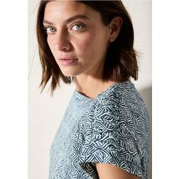 Cecil Damen Gemustertes T-Shirt - Blau