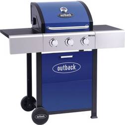 Outback Mercury 3 Burner Gas BBQ Blue