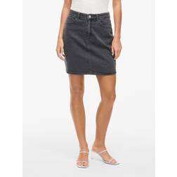Vila Kaja Jaf Denim Skirt - Grau