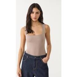 Stradivarius Lysebrun Bodystocking Med Firkantet Hals Polyamid
