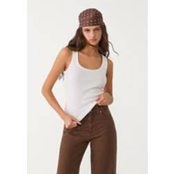 Stradivarius Basic Top Met Spaghettibandjes - Wit