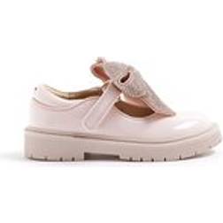 River Island Mini Girls Bow Mary Jane Shoes - Pink Diamante