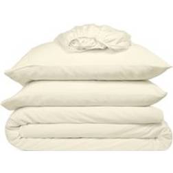 Cosy House Collection Bamboo Set 100% Cream King Bed Sheet