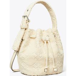 Tory Burch T Monogram Terry Mini Bucket Bag - Pearl