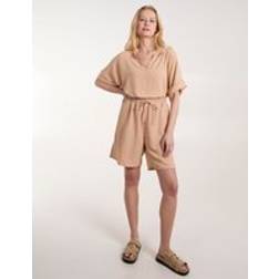 Blue Vanilla Womens Drawstring Shorts - Beige