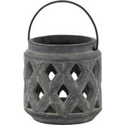Hill Interiors Amalfi Grey Lattice One Size Lantern