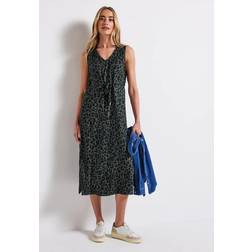 Street One Frauen Gemustertes Midi-Kleid - Grün