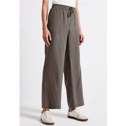 Street One Wide Leg Strukturhose - Braun