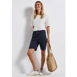 Street One Bermudas Frauen Bermuda mit String-Detail - Blau