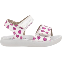 Geox Girl's Light Floppy Sandal - White/Fuchsia