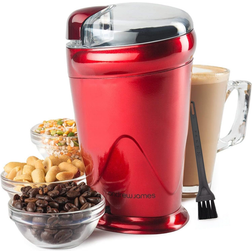 Andrew James Electric Coffee Grinder Machine 150W Red