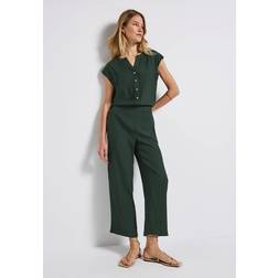 Street One Frauen Jumpsuit mit Struktur - Grün