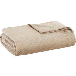 Madison Park Egyptian Cotton Blankets Brown (228.6x228.6cm)