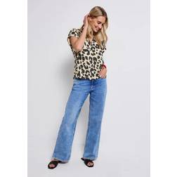 Street One Frauen Bluse mit Leo-Muster - Beige