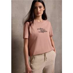 Street One Basic T-Shirt Mit Print - Rosa