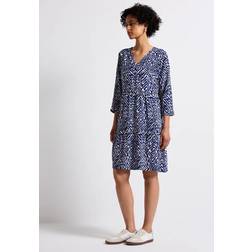 Street One Frauen Gemustertes Tunika-Kleid - Blau