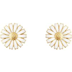 Georg Jensen Daisy Earrings - Gold/White