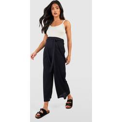 boohoo Womens Maternity Belted Rib Culottes 16