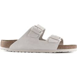 Birkenstock Arizona Soft Footbed Suede Leather - Antique White