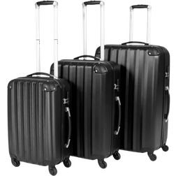 tectake Lightweight Set of 3 - Black