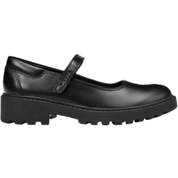 Geox Girl's Casey Mary Jane - Black Leather