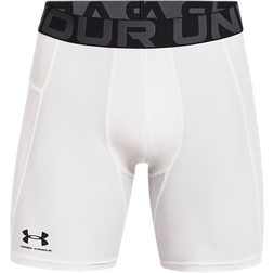 Under Armour HeatGear Men's 6" Compression Shorts - White/Black
