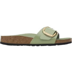 Birkenstock Madrid Big Buckle Natural Leather Patent High Shine - Green Tea
