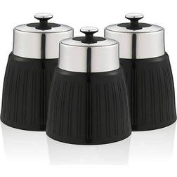 Swan Retro Black Kitchen Container 3pcs 1L