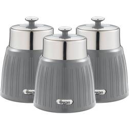 Swan Retro Gray Kitchen Container 3pcs 1L
