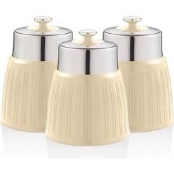Swan Retro Cream Kitchen Container 3pcs 1L
