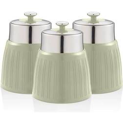 Swan Retro Green Kitchen Container 3pcs 1L