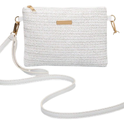 Shein New Spring Summer Fashion Straw Weave Ladies Handbag Versatile Shoulder Crossbody Sweet Small Square Bag, Eye-Catching Beach Bag Summer, Summer Straw Beach Bag For Women, Hottest Beach Bags For Women, Fashion Summer Vacation Bag, Beach Essentials Women Bags For Vacation & Holiday, Newest Holiday Bag