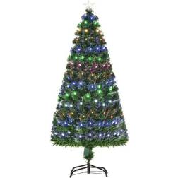 Homcom Pre Lit Artificial With Star Topper Multicoloured Christmas Tree 150cm